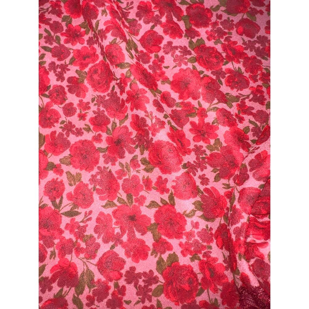A New Day Red Floral Slip Maxi Dress Reformation Style NWT XS - Picture 9 of 13